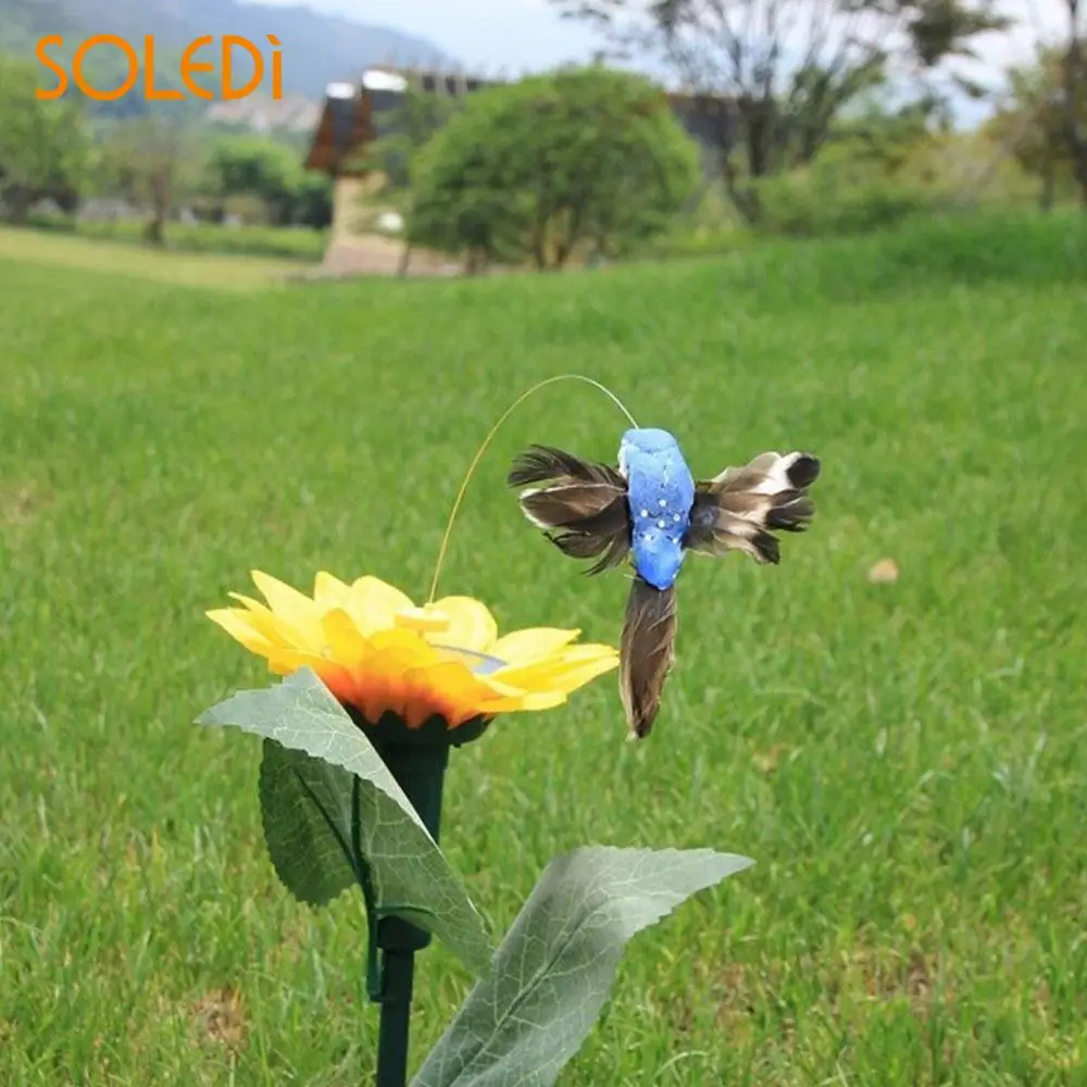 

Plastic with Sunflower Flying Landscape Solar Powered Butterfly Solar Powered Bird Dancing Solar Powered Hummingbird Pretty