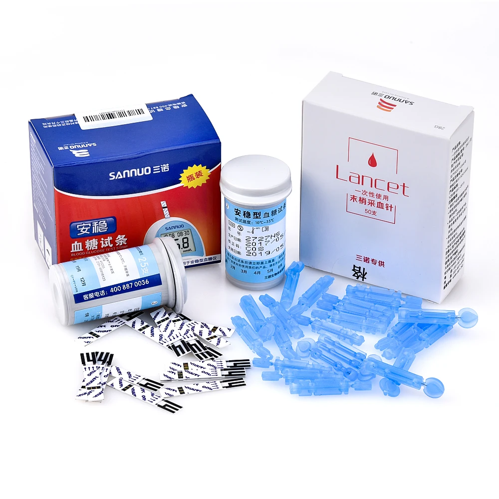 New Test Paper 50 Pcs test strips + 50 Pcs lancets needles for