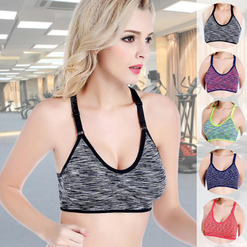 

Absorb Sweat Sports Bra Hot Yoga Bra Quick Drying Tops Yoga Gym Seamless Bra Wireless Athletic Sports Bra Women Sport Vest