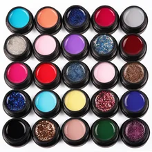 COSCELIA 5 мл Черный Jar однородного цвета для ногтей Art Гель Краски гель Советы украшения DIY заводская цена Краски ing светодиодный и УФ гель Краски