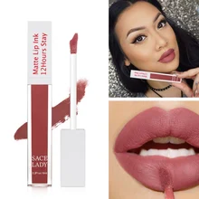 1PC Matte Lipgloss Makeup 23 Color Long Lasting Liquid Lip Stick Lip Tint Make Up Waterproof Lipstick Brand Cosmetic