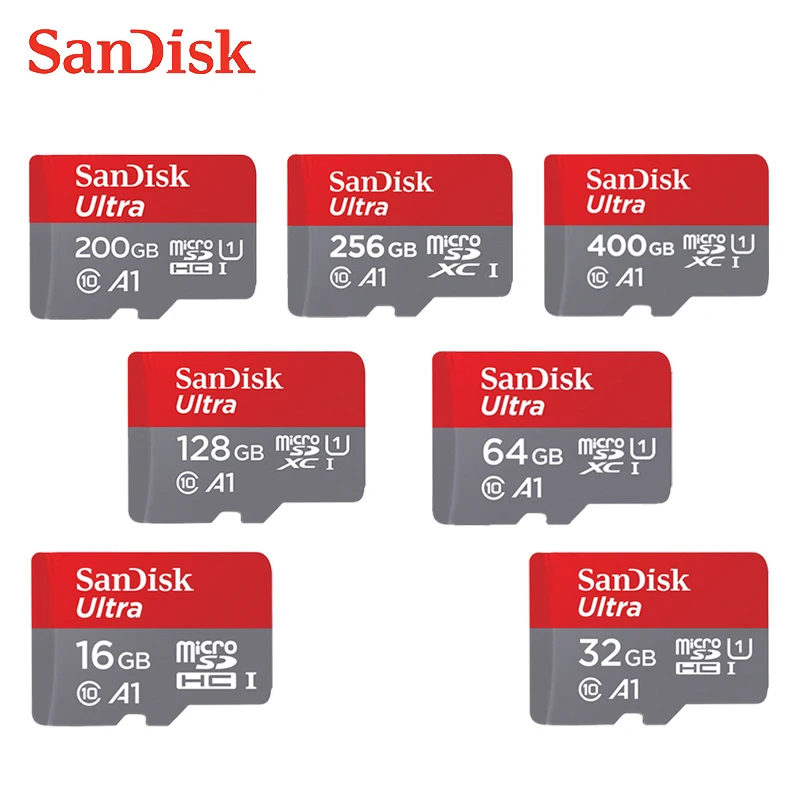 Sandisk micro sd 16 ГБ 32 ГБ sd карта 64 Гб 128 ГБ cartao de memoria 200 ГБ 256 Гб карта памяти класс 10 400 ГБ tf карта с адаптером