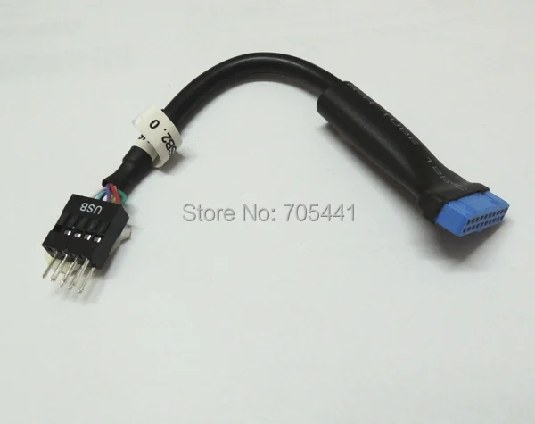 Материнская плата USB 3.0 20pin/19 Pin мама к 9 контактный папа корпус адаптера кабеля для