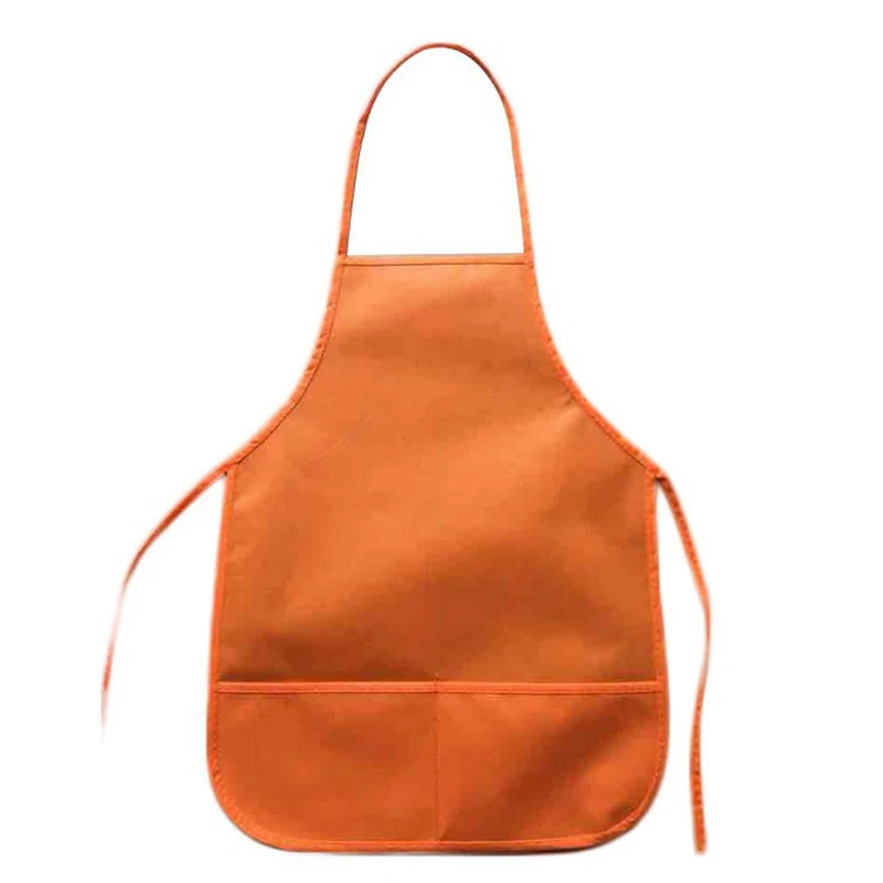 

Pockets Aprons Kitchen Classroom Arts Crafts Painting Apron Cooking Girl Children Fabric Yellow Craft