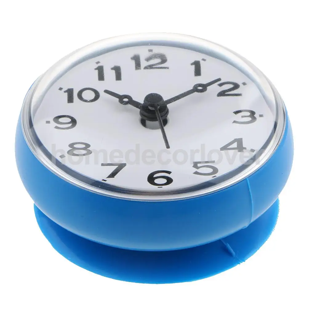 Water Resistant Shower Clock Suction Cup Bathroom Kitchen Clock Wall/Window Glass/Mirror Sucker