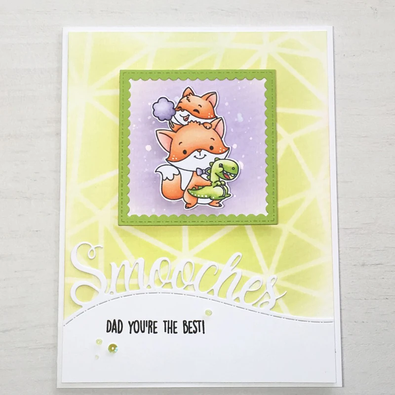Металлические Вырубные штампы LLove CCraft Smooches word border для рукоделия скрапбукинга
