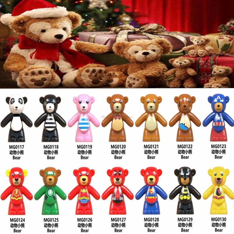 

Legoing Duplo Animal Bear Toys Duploe Figures Zoo Tortoise Rabbit Animals Building Blocks Educational Kid Gifts DIY Legoing Doll
