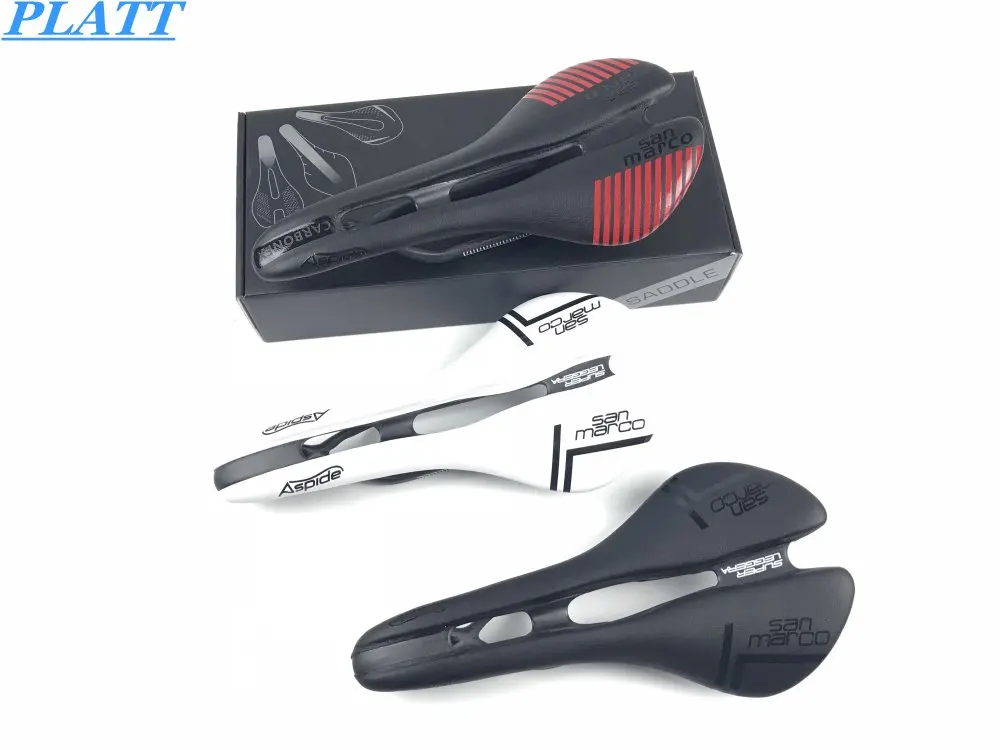 Prezzo 2018 New mtb sella in carbonio PLATT Marco morbida pelle pieno selle parti della bici della bicicletta ciclismo di alta qualità percorso sede di sella 116g