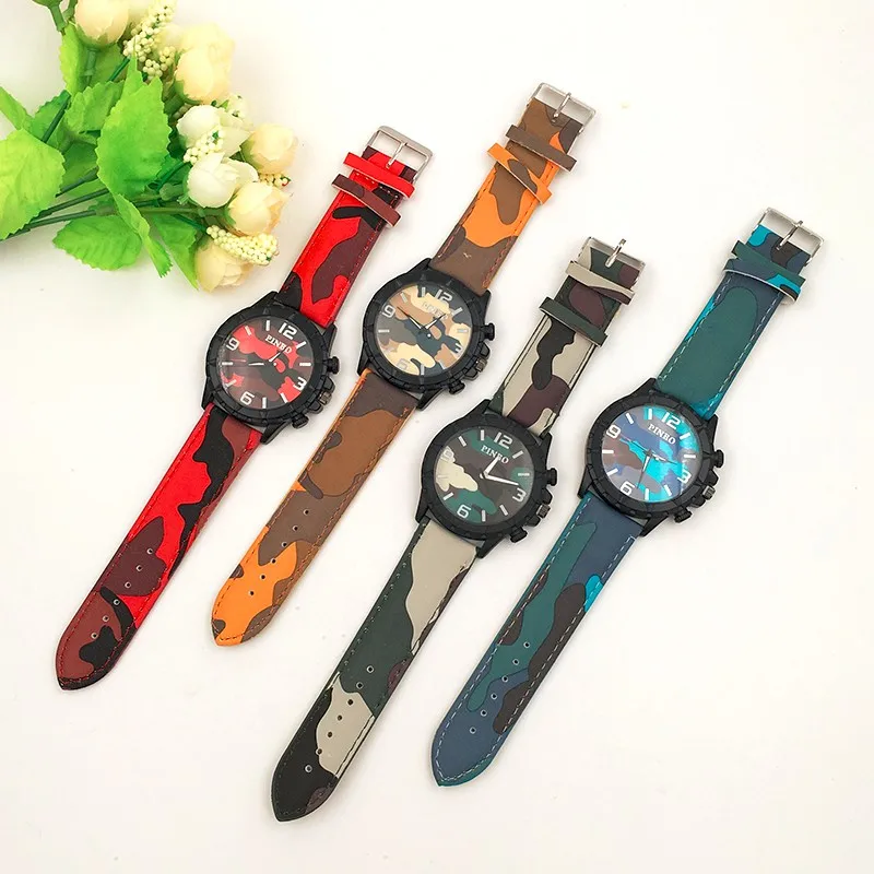 RRelojes Hombre 2017 PINBO новые спортивные брендовые военные часы мужские камуфляжные с