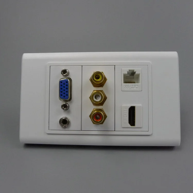 Buy 120 X 70 wall plate with VGA 3.5mm audio 3RCA HDMi