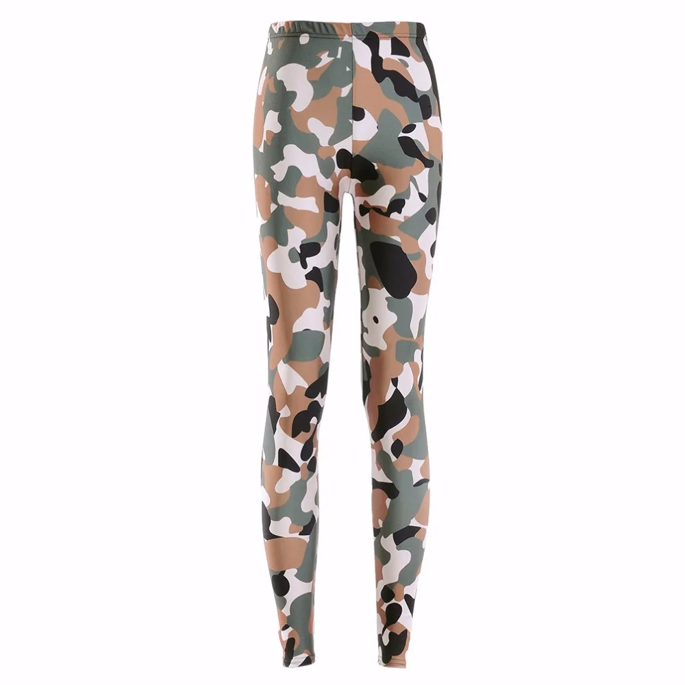 3180 Sexy Girl Army Digital Camo Camouflage Printed Elastic Slim Gym Fitness Women Sport