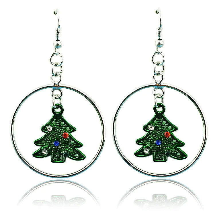 

2017 Christmas Tree Decoration Children Earrings New Year Gifts Fashion Jewelry