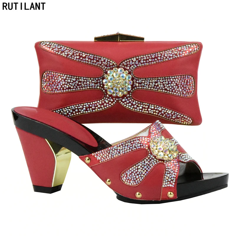 En De Mariage Assorties Et Italien Pour Africain Sac rouge Or Femmes Nouveau argent Arrivée 2018 Nouvelle Sacs Ensemble Chaussures x0qn4zWCw