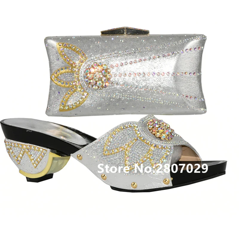 Arrivée De Correspondant Sac Décoré Pour Strass argent pourpre rose Haute Italienne Femmes Or Avec Les Or Nouvelle Chaussures Ensemble Qualité Et Couleur fdfFPnq