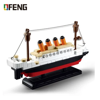 

Compatible Titanic Ship Model Building Block 3D Boat Model Fingure Bricks Educational Gift Toy for Children