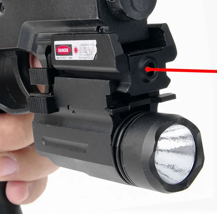 Red Dot Laser Sight LED Flashlight 2in1 Combo Hunting Accessories for