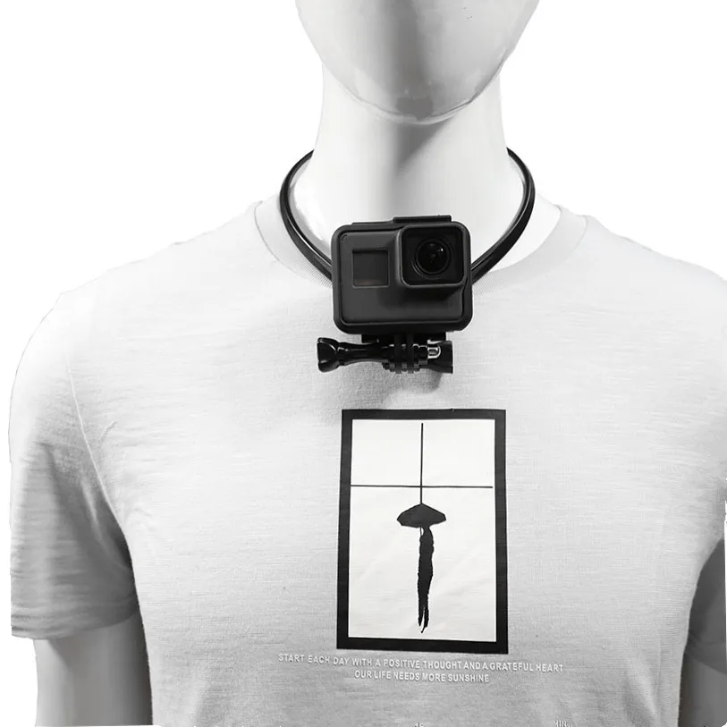 

Hands-Free Wearable Neck Holder Stand Mount For GoPro 7 6 5 4 3+ 3 xiaomi yi 4K SJCAM sj4000 EKEN H9r Action Camera Accessories