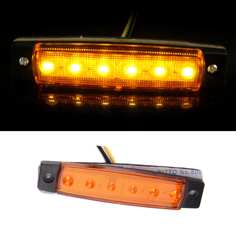 

Super Bright 6 LED Car Truck Trailer Side Marker Indicators Lights Lamp DC 12-24V Red, White, Yellow Light