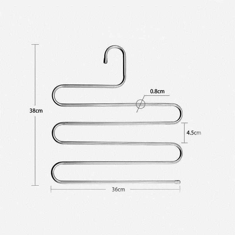 1 упаковка вешалки для брюк s-типа из нержавеющей стали Стойка для брюк 5 слоев Многофункциональная вешалка для шкафа Magic Space Saver стойка для хранения