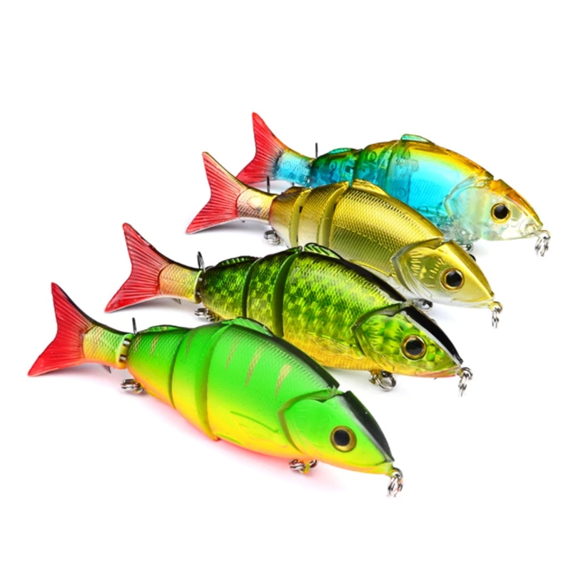 

1PCS 12.8CM 22G Colorful Multi Jointed Lure 4-Segment Hard Bait Fishing Lure Ocean Boat Peche sahte yemle Quality Accessories