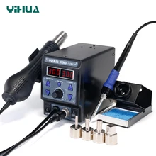 YIHUA 8786D Upgraded Version SMD Soldering Station Double Digital Display Cool Hot Air Gun Soldering Iron 2 in 1 Rework Station kaisi 878d digital hot air gun soldering iron digital soldering station welding electric soldering iron hot air gun lcd display