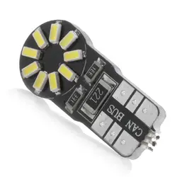 1 шт. DC 12V T10 W5W 3014 SMD 18 LED лампы светодиодные, под шину CANBUS, для автомобиля лампы указателя поворота лампа белая капля корабль n21