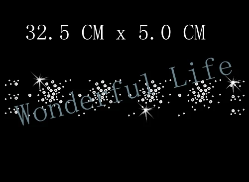 Низкая цена два размера белый кристалл стразы блестящие точки мотив дизайн