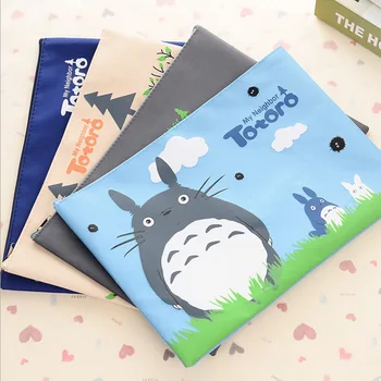 

10pcs/et Korean Oxford Zipper File Bag Cute Animal Office Bag Oxford A4 File Bag Customizable Logo