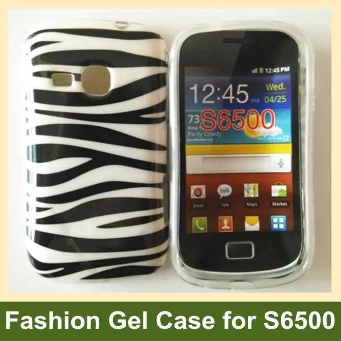 Funda para Samsung Galaxy Mini 2, carcasa de TPU suave con patrón de cebra y lunares para Samsung Galaxy mini 2 S6500, Envío Gratis|case 530|case slimcase chinese -