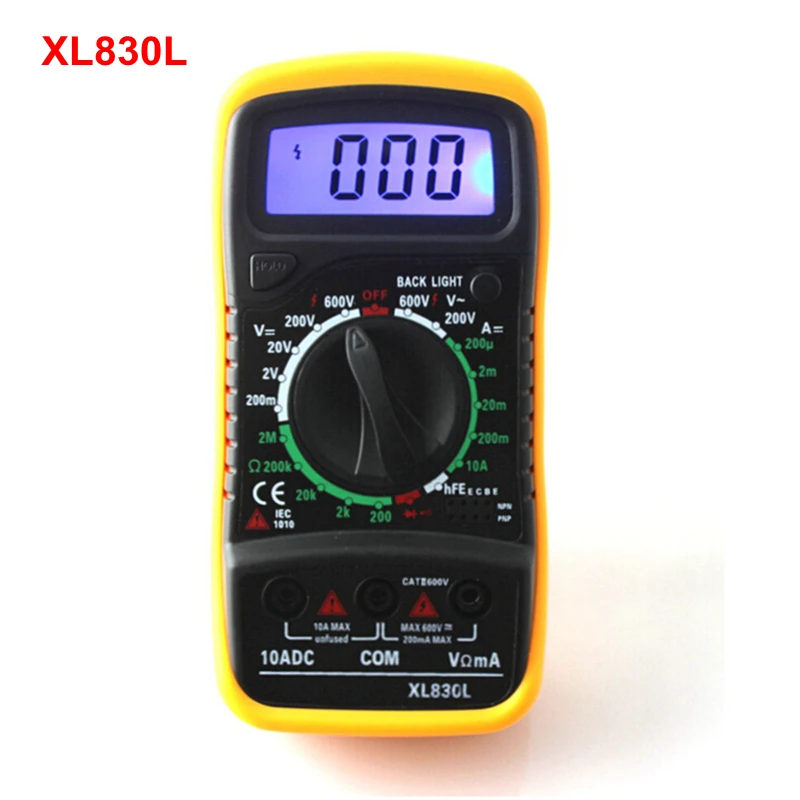 Новый XL830L Цифровой мультиметр портативный AC/DC мультитестер инструментальная