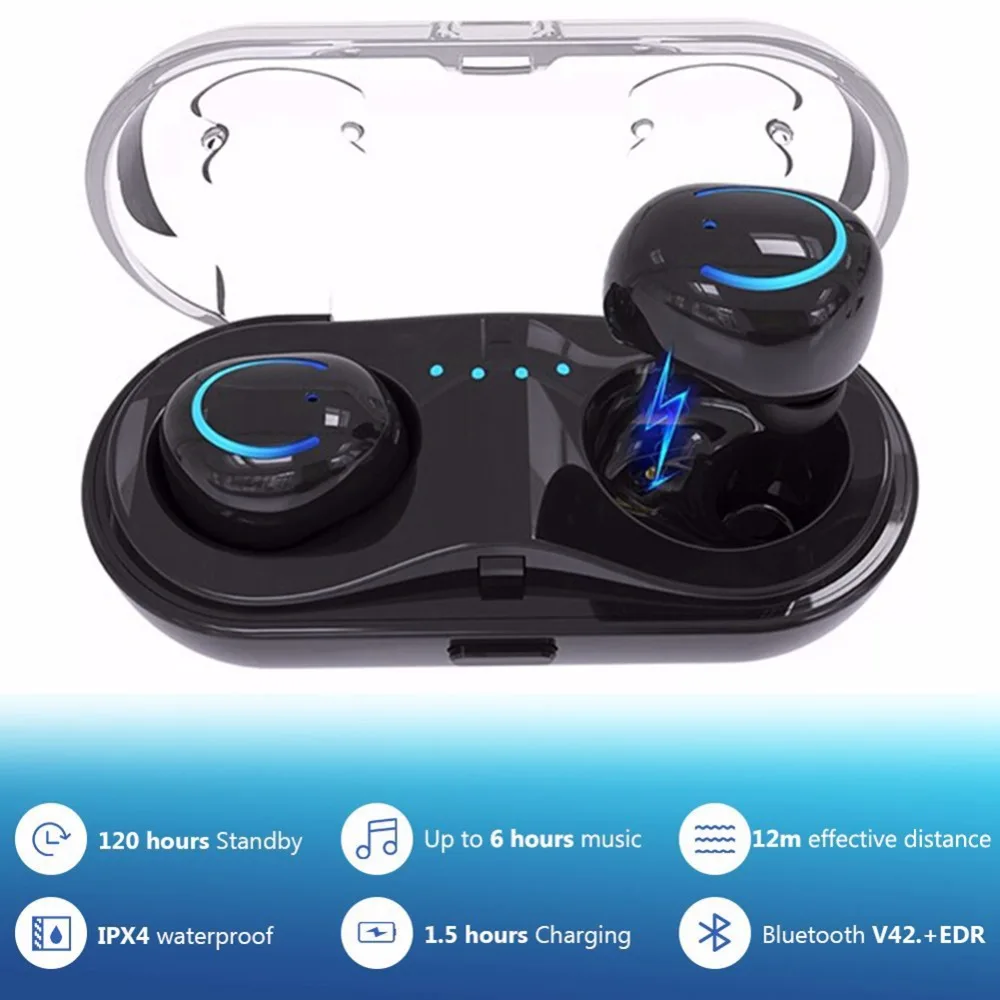 HBQ Q18 TWS мини беспроводные Bluetooth 4 2 EDR наушники HIFI гарнитура DSP шумоподавление с