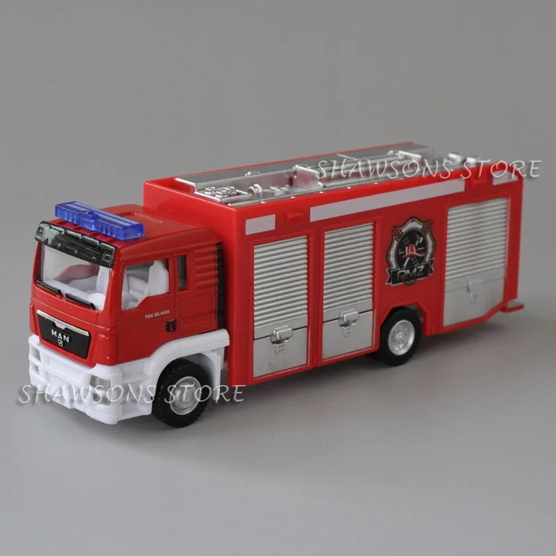 

1:64 Diecast Fire Engine Truck Model Toy Man TGS Pumper Vehicle Miniature Replica