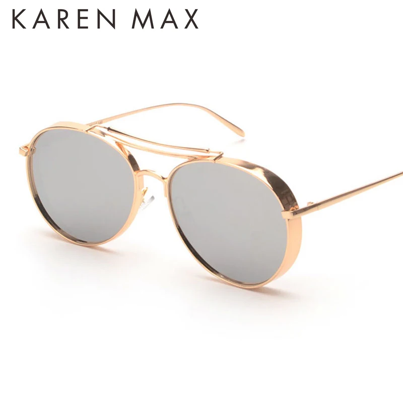 2017 Time-limited Rushed Adult Butterfly Polycarbonate Karen Max Gothic Steampunk Sunglasses Woman Men Coating Mirrored C10 |