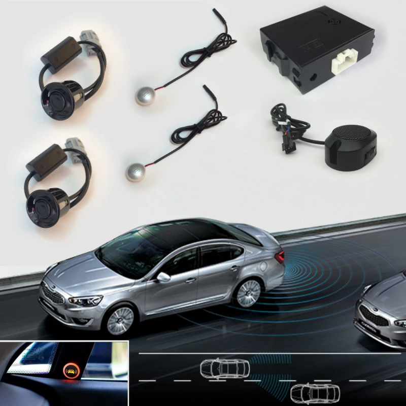 Auto Blind Spot Detection Assist System with LED Warning Lights OEM Parking Sensors Alarm Buzzer
