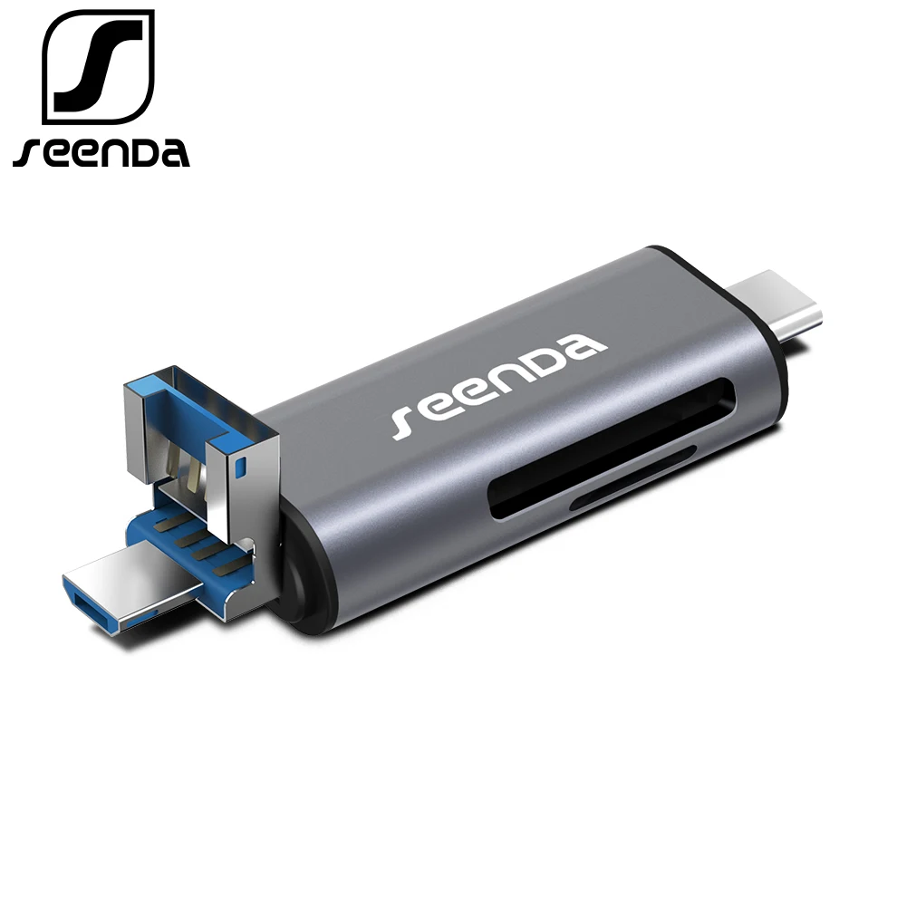 SeenDa все в 1 USB 3 0 Кардридер высокоскоростной SD TF Micro кардридер памяти OTG Type C адаптер