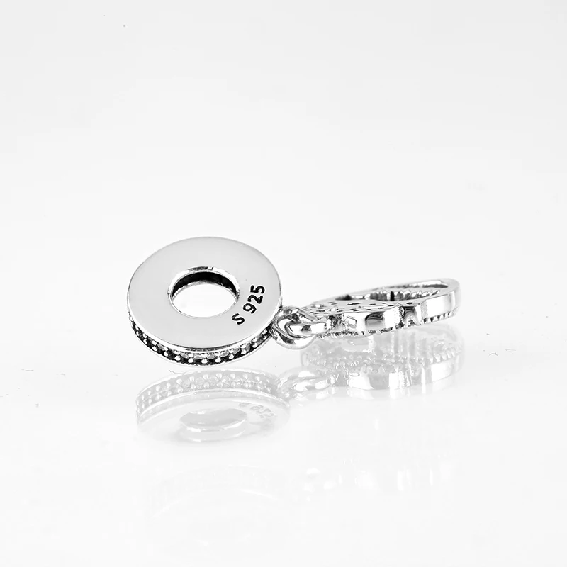 New 925 Sterling Silver heart Fairy tale Princess Crown CZ fine Pendants Jewelry Making Fit Original Pandora Charms Bracelet