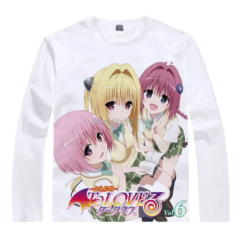 Белая хлопковая Футболка To Love Ru Momo Nano Astar Deviluke топы аниме повседневные футболки