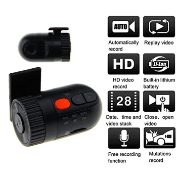 Car DVR Mini HD 120 Degree Wide Angle LENS G-sensor Camera DVRs Register Video Recorder Dash Cam DVR Dashcam Non-screen 9449