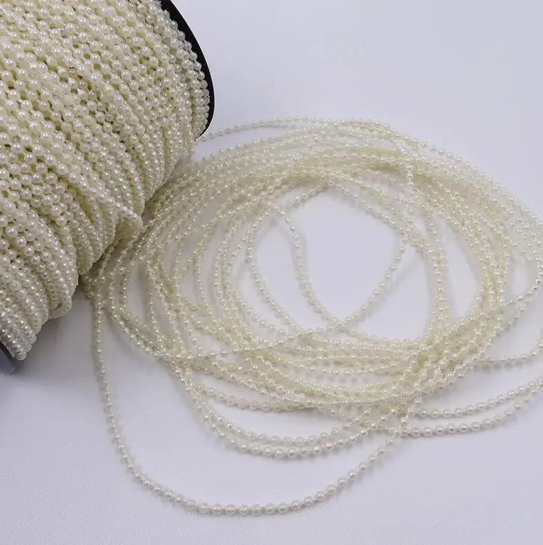 White Half Bead String of Pearls for Jewelry Making, Arts and Crafts (10mm,  10 Yards)