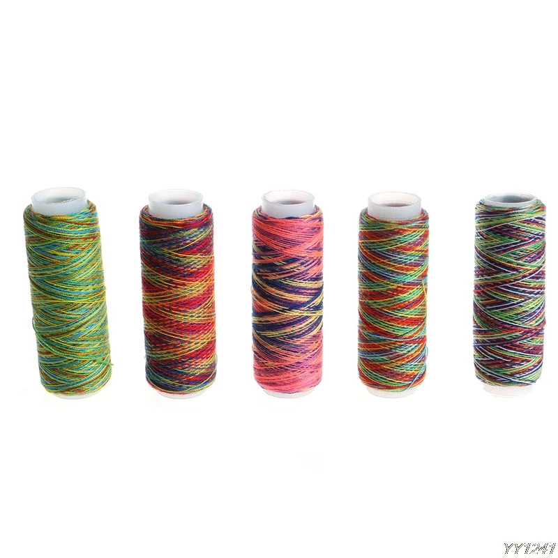 

5PCS Sewing Machine Threads Overlocking String Polyester Colorful All Purpose Y110-Dropshipping