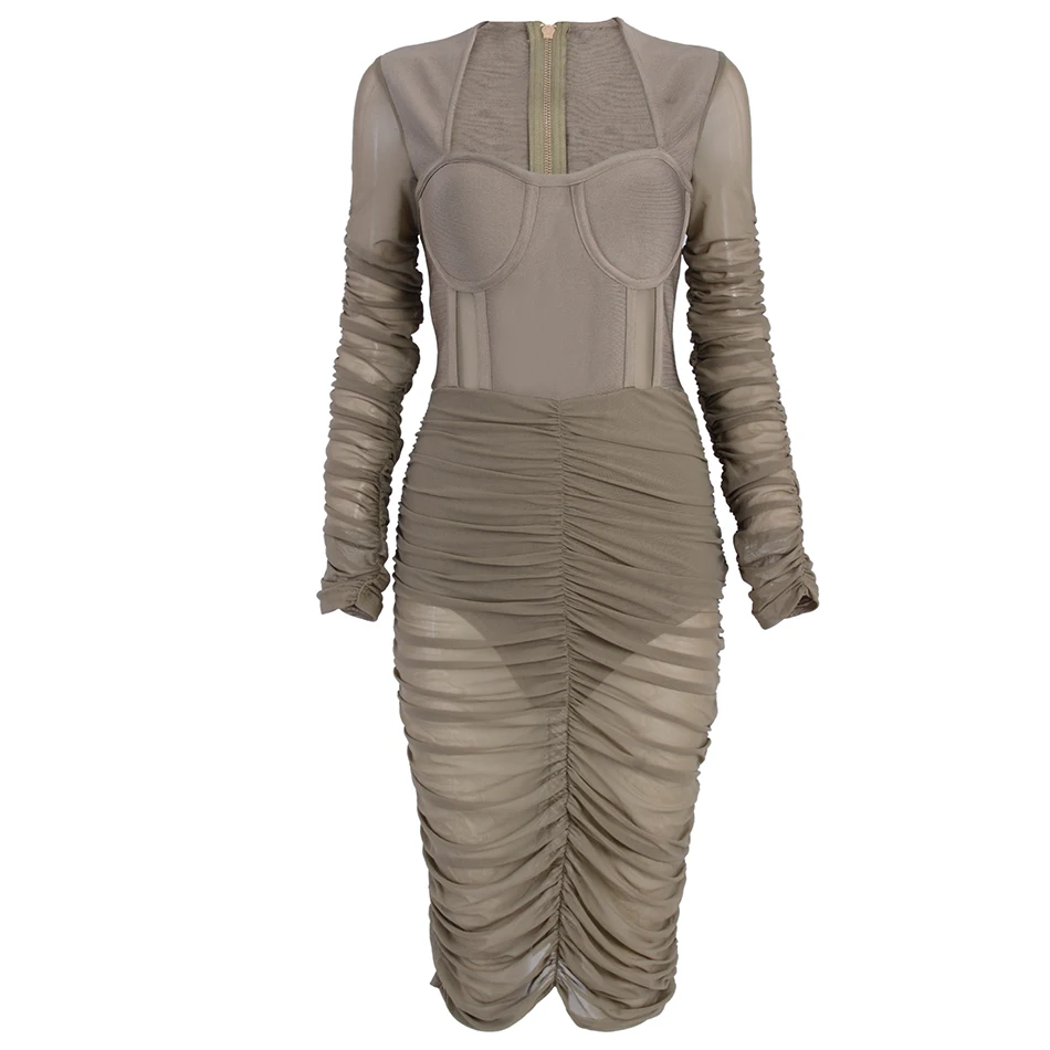 Seamyla/Новое поступление сексуальное обвязанное платье Сетчатое Vestido зимнее