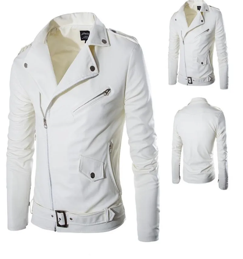 

Spring Autumn and Winter Korean S-4XL 5XL Personality Handsome Men Pu Leather Jacket Coats Fashionable Punk Fan Vehicle Clothing