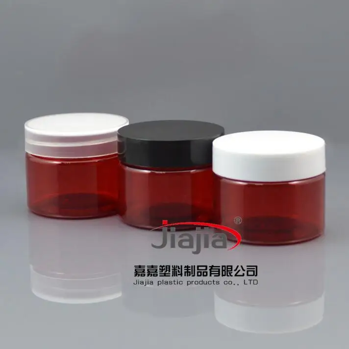 

50 grams red PET Jar,Cosmetic Jar 50g red PET jar with black/clear/white Lid Make up Packaging Beauty Salon Equipment