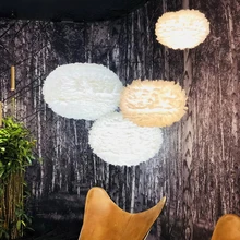 Modern Pendant Lights LED Light White Feather Pendant Lamps Home Indoor Lighting Restaurant Dining Room Living Room Hang Lamps modern wood 1 3heads pendant lamps restaurant lights dining room clothing store restaurant sushi shop pendant light za925503