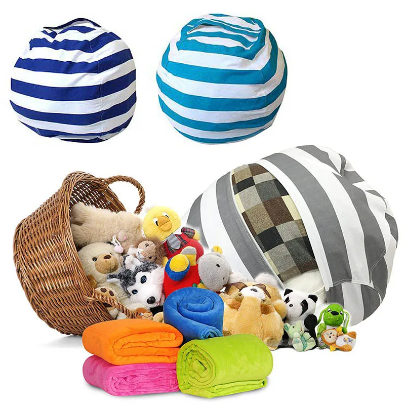 Canvas Bean Bag Chair Clothes 1PC New 45cm Stuffed Animal Spherical Toys High Capacity 33Patterns With Handle Kids Canvas Bean Bag Chair Clothes 1PC New 45cm Stuffed Animal Spherical Toys High Capacity 33Patterns With Handle Kids