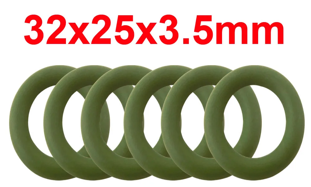 20pcs 3.5mm Thickness Green FKM O Ring Seals Gasket 23//24//25//26//27//28//29//30//31//32//33mm OD Fluorine Rubber O-Ring Seals Size : 32x25x3.5mm