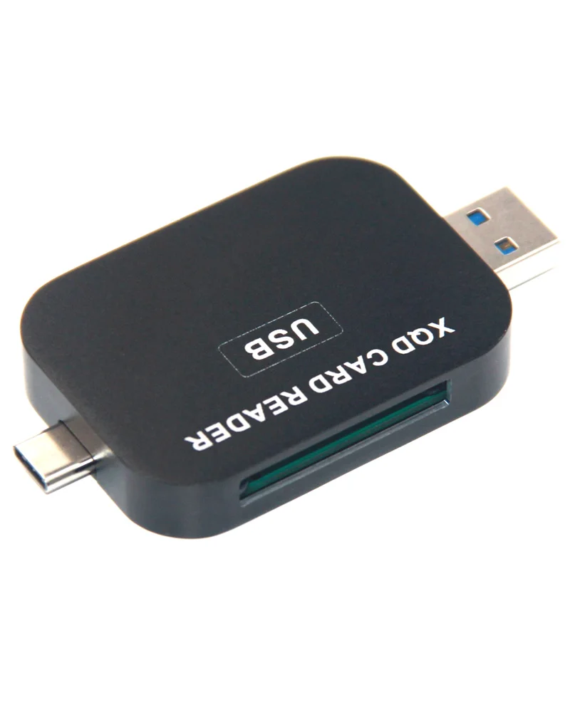 XQD Card Reader USB3.1 Type C& USB3.0 2in1 Card Reader High-speed SD Card Reader for SONY NIKON LUMIX Camera for Windows MAC OS