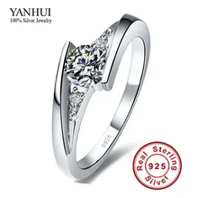 Sent Certificate of Silver 100 Pure 925 Sterling Silver Ring Set Luxury 0 75 Carat CZ