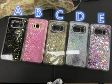 10pcs lot font b S8 b font Trendy Shiny Stars Liquid Quicksand Flowing Back Clear Half