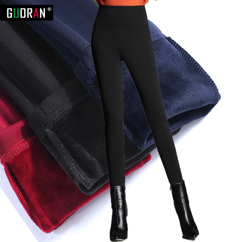 

clothes 5XL 2022 Winter Women Pants Warm female Thick Velvet Pants Slim High Waist Stretch cotton Pencil Pants Female Trousers